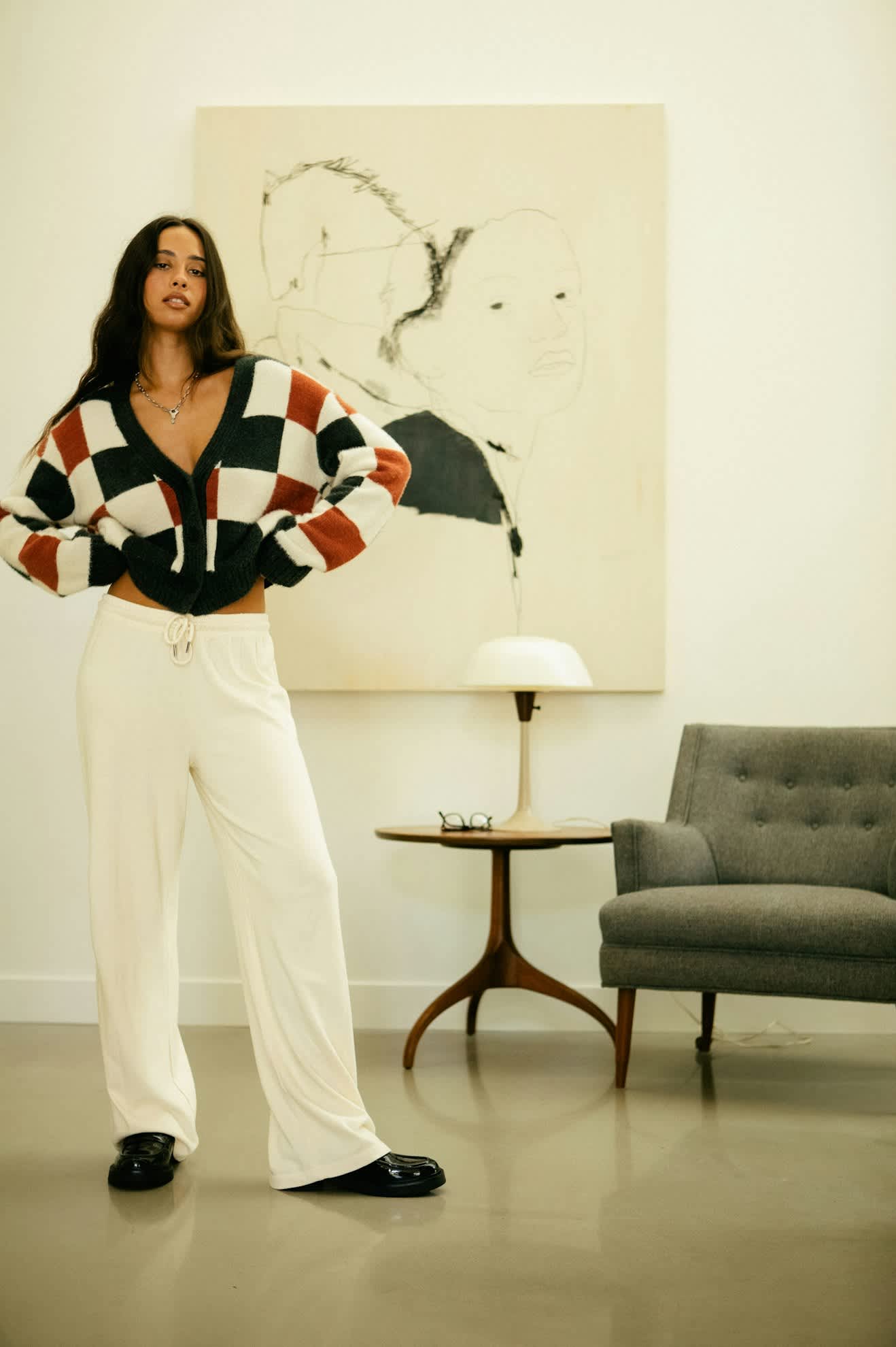 Carefree Organic Garment Dye Lounge Pant - White Smoke